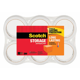 Scotch Long Lasting Storage Packaging Tape, 1.88 Inches x 54.6 Yards, 6 Rolls (3650-6)