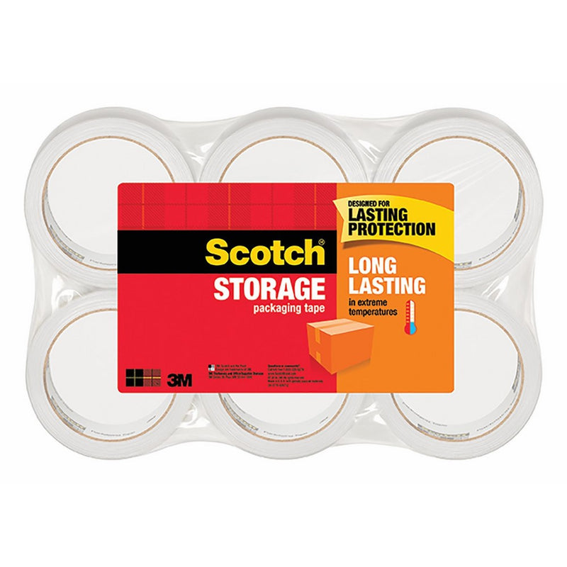 Scotch Long Lasting Storage Packaging Tape, 1.88 Inches x 54.6 Yards, 6 Rolls (3650-6)