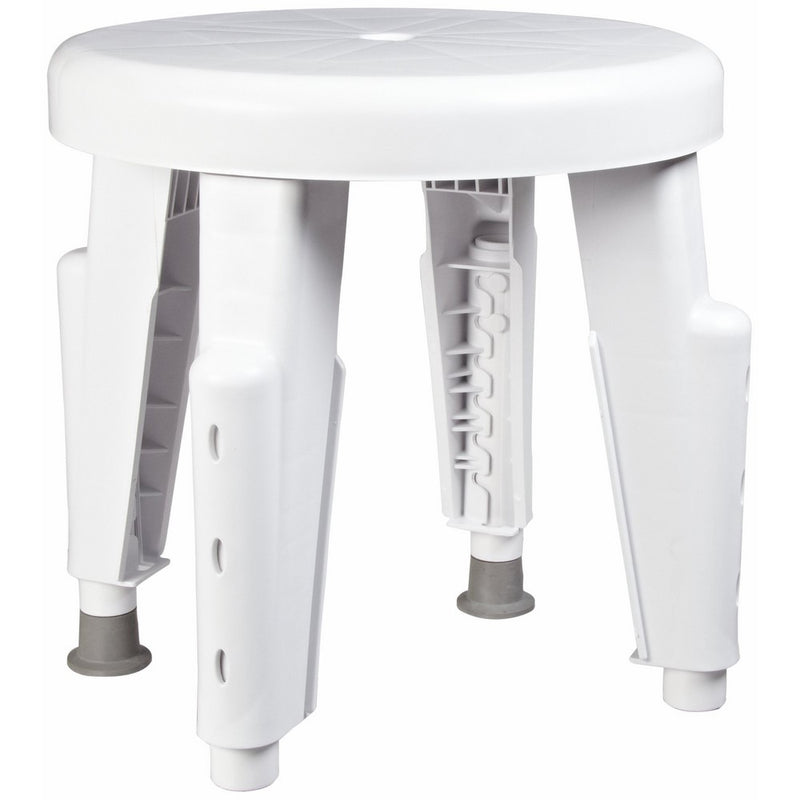 Ableware Round Shower Stool, Adjustable Legs