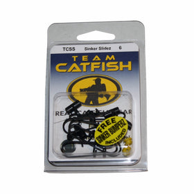 Team Catfish TCSS6 Card of 6 Sinker Slide, Black, Size-6