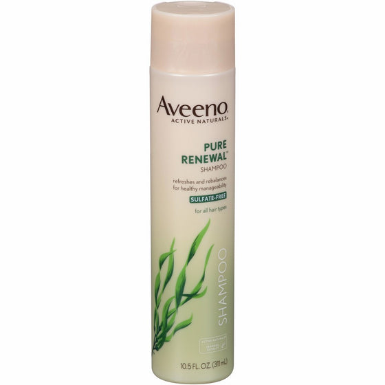 Aveeno Pure Renewal Gentle Shampoo, 10.5 Fl. Oz (Pack of 2)