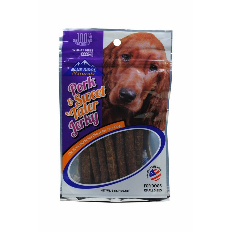 Blue Ridge Naturals Real Pork & Sweet Tater Jerky Dog Treats, 6oz