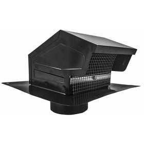 Builder's Best 012635 Roof Vent Cap, Black Galvanized Metal, with 4-inch diameter collar