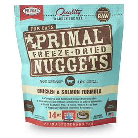 Primal Pet Foods Freeze-Dried Feline Chicken and Salmon Formula, 14oz.