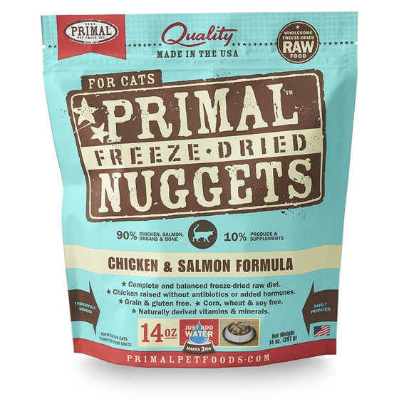 Primal Pet Foods Freeze-Dried Feline Chicken and Salmon Formula, 14oz.