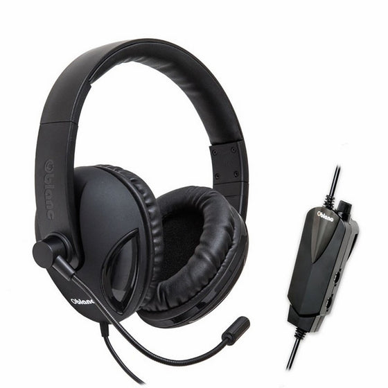 Oblanc Surround Sound 5.1, 8 30mm Drivers Gaming Headset w/ Microphone USB Connectivity PC Black OG-AUD63065