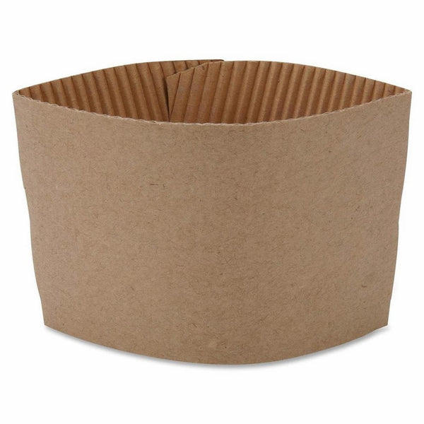 Genuine Joe GJO19049CT Protective Corrugated Cup Sleeve, Brown (20 x Pack of 50)