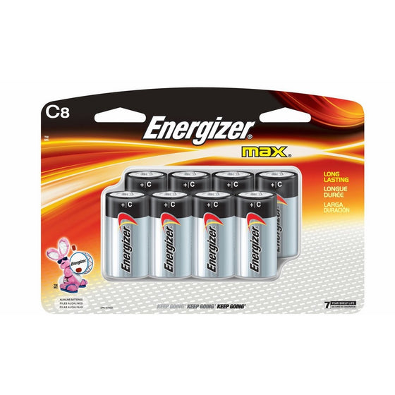 Energizer Max Alkaline C Batteries - 8 ct