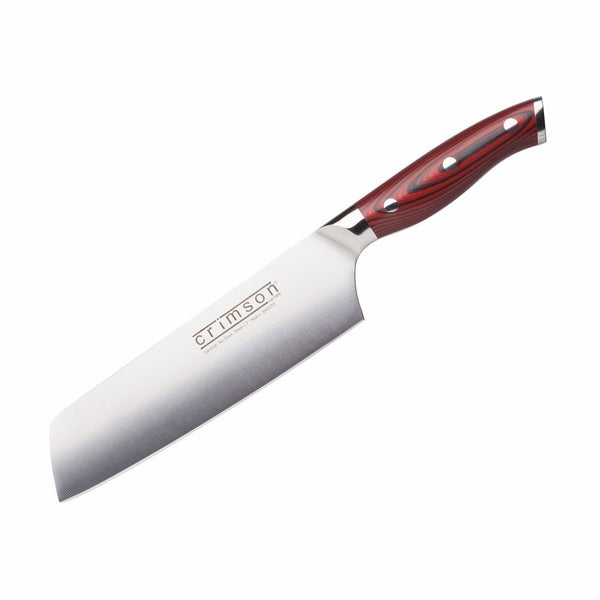 Ergo Chef Nakiri Knife Crimson Series with G10 Ergonomic Handle