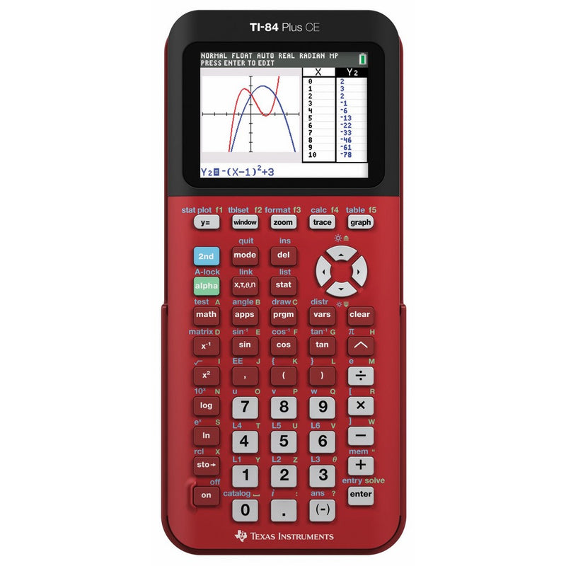 Texas Instruments TI-84 Plus CE Radical Red Graphing Calculator