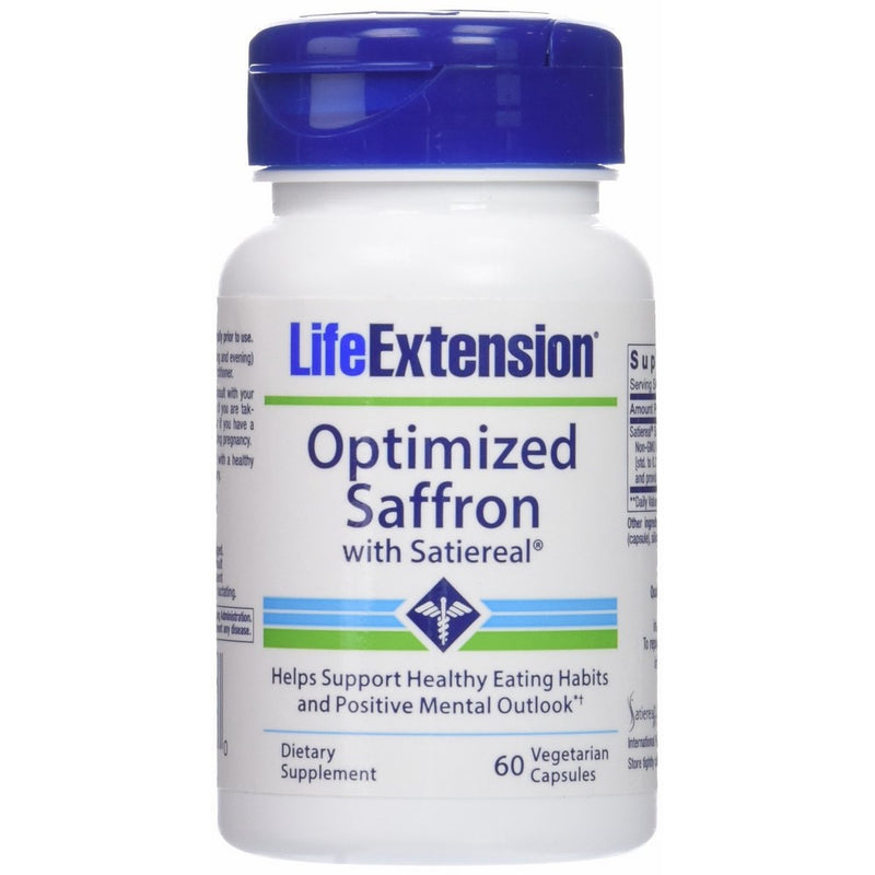 2 Bottles Life Extension Optimized Saffron with Satiereal Veg 120 Capsules (60 capsules each)