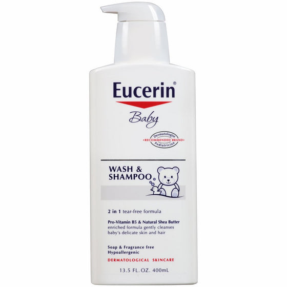 Eucerin Baby Wash and Shampoo 13.5 Fluid Ounce (Pack of 3)