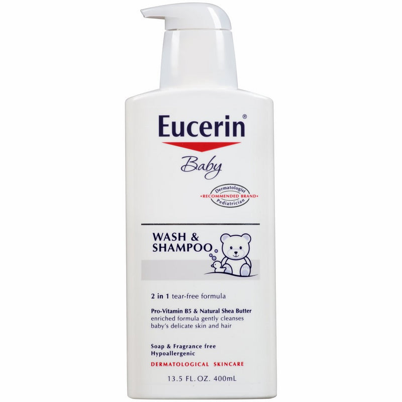 Eucerin Baby Wash and Shampoo 13.5 Fluid Ounce (Pack of 3)