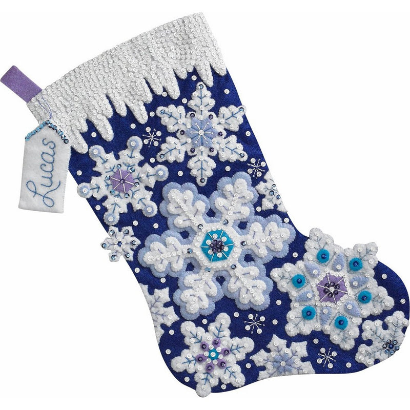 Bucilla 86709 Sparkle Snowflake Stocking Kit