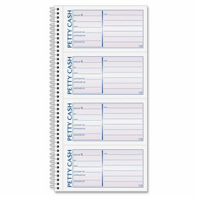 Adams Spiral Petty Cash Book, 2-Part, Carbonless, 4 Messages per Page, 200 Sets per Book (SC1156)