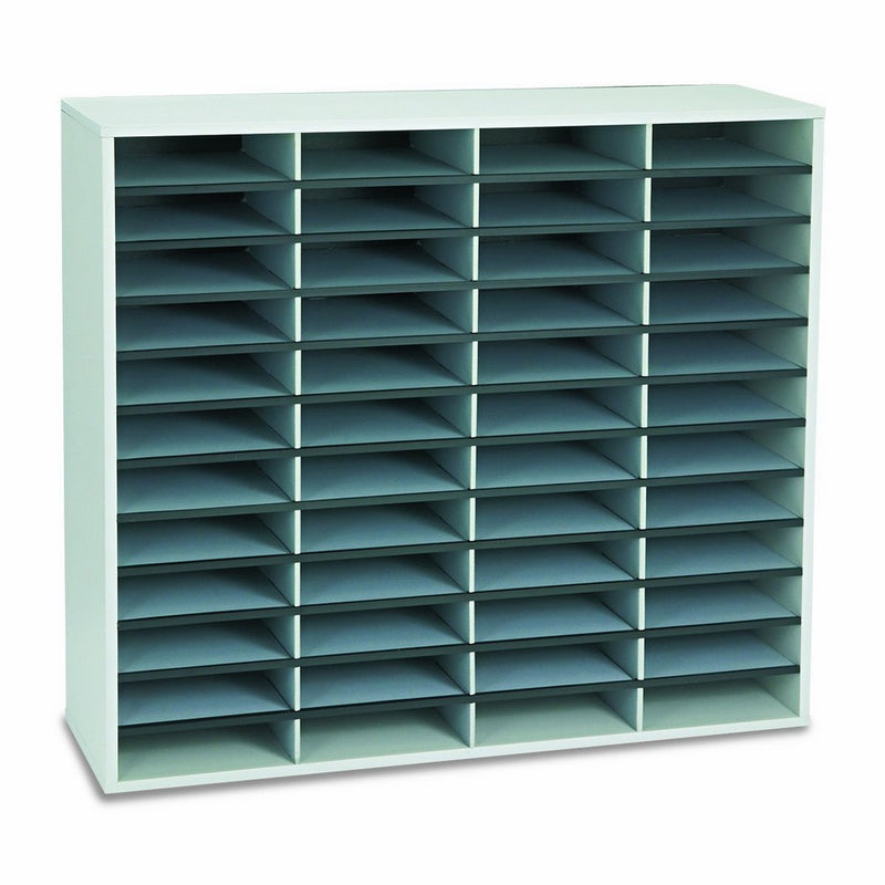 Fellowes 25081 Literature Organizer, 48 Letter Sections, 38 1/4 x 11 7/8 x 34 11/16, Dove Gray