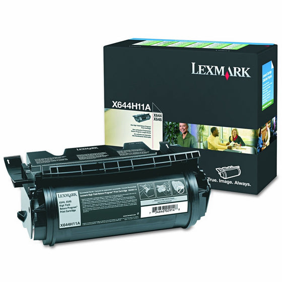 Lexmark X644H11A Black High Yield Return Program Toner Cartridge