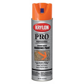 Krylon K07306007 Solvent-Based Contractor Marking Spray Paint, APWA Bright Orange, 15 Ounce