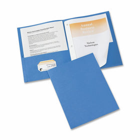Avery Two-Pocket Folders, Light Blue, Pack of 25 (47976)