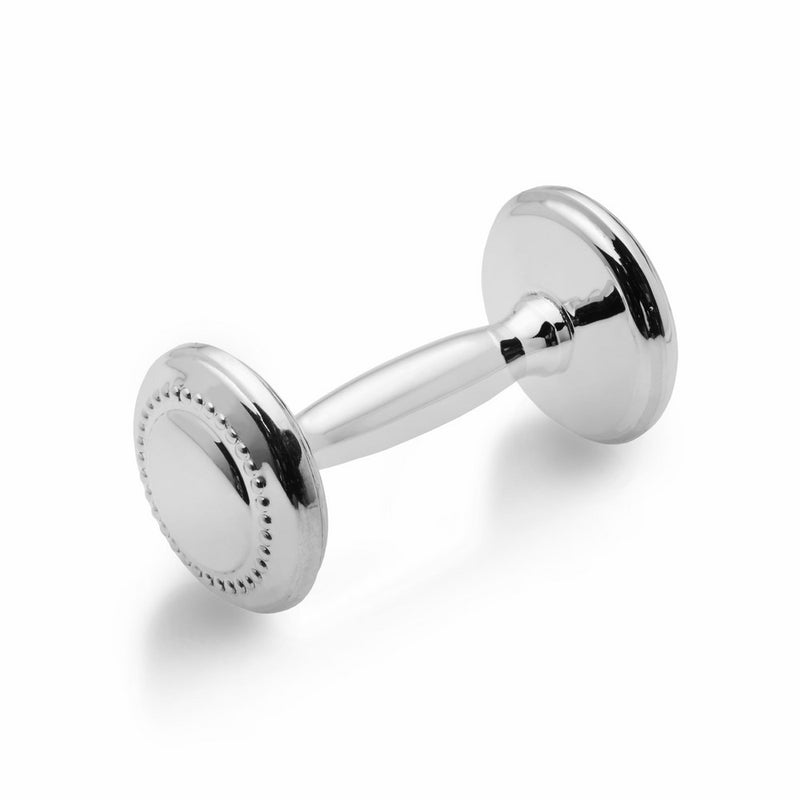 EMPIRE Beaded Dumbbell Sterling Rattle