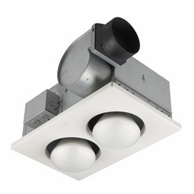 Broan 164 Type IC Infrared Two-Bulb Ceiling Heater with 4-Inch Round Duct Connector, 250 Watt