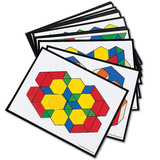 Learning Resources LER0264 Intermediate Pattern Block Design Cards, for Grades 2-6