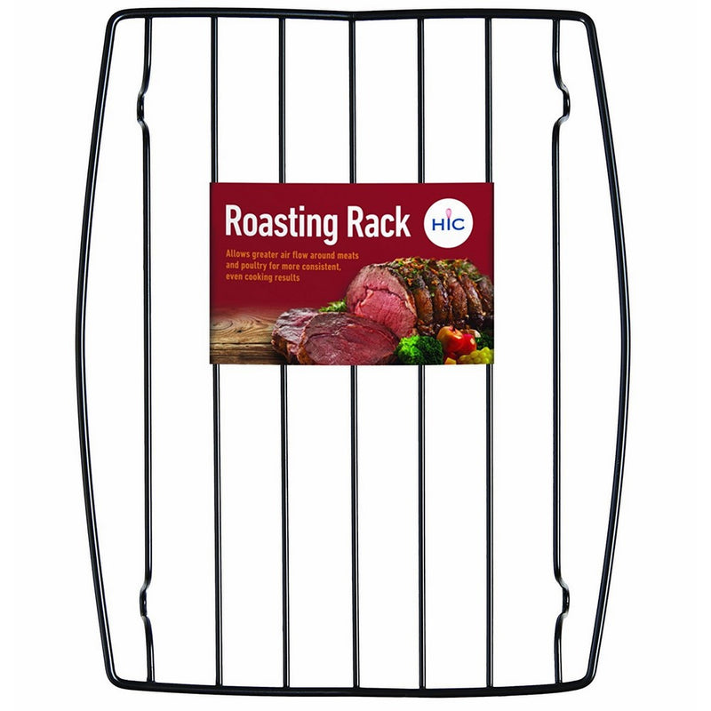 HIC Wire Roasting Baking Broiling Rack, Nonstick, 8-Inches x 10.375-Inches