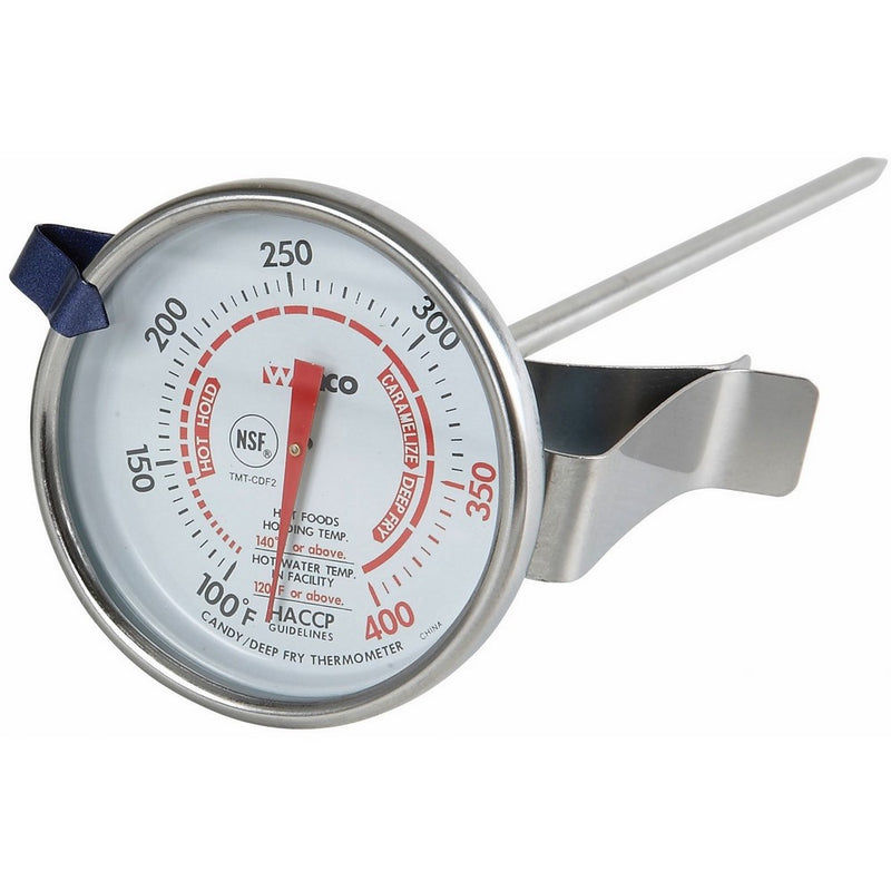 Winco 2-Inch Dial Deep Fry/Candy Thermometer with 5-Inch Probe