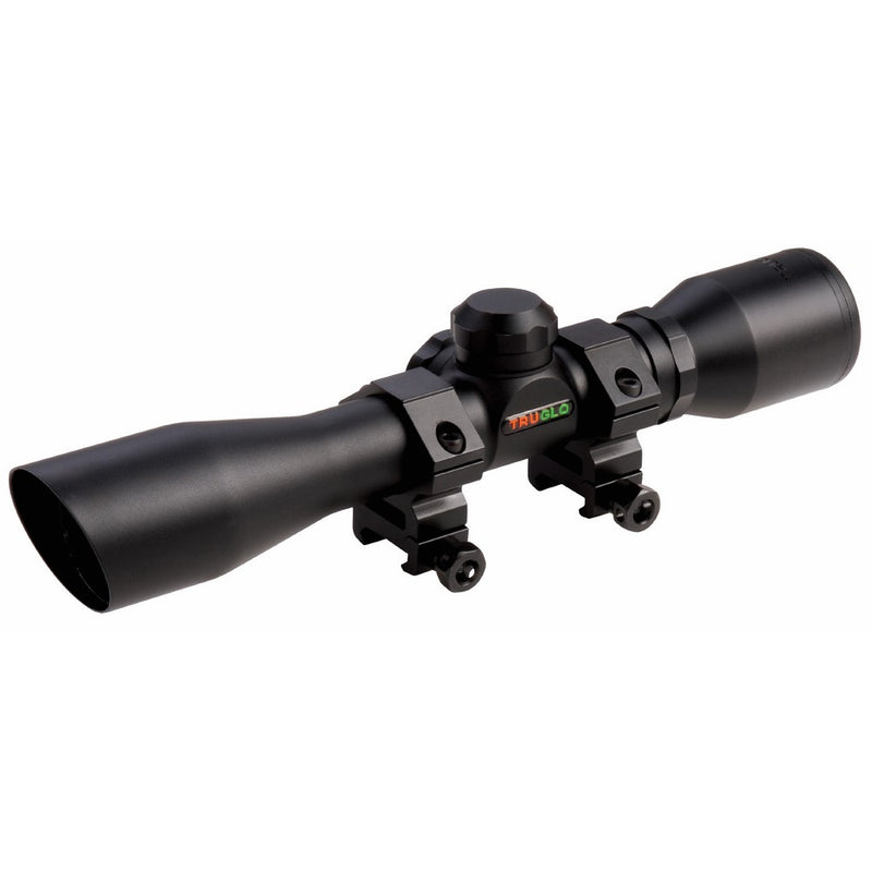 TRUGLO 4x32mm Compact Rimfire and Shotgun Scope Series, Diamond Reticle, Black