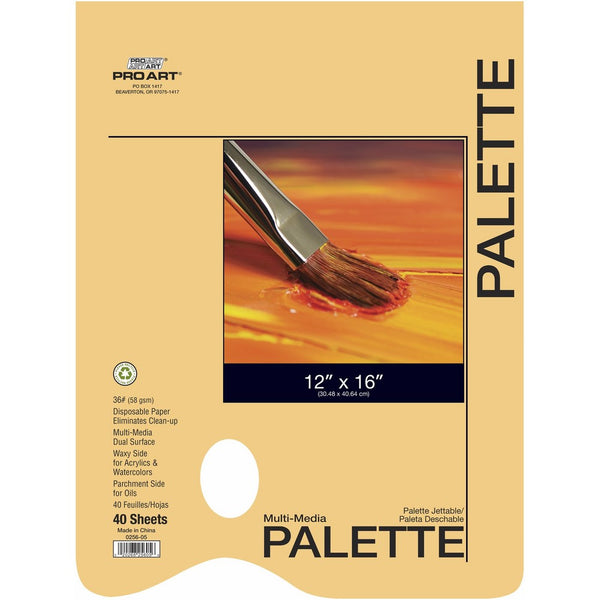 Pro Art 12-Inch by 16-Inch Disposable Palette Paper Pad