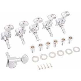 Grover 406C6 Rotomatic Mini 6 in Line Self Locking Machine Heads, Chrome