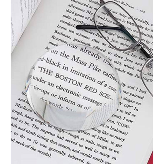 Dome Paperweight, Optic Glass 3" Dia