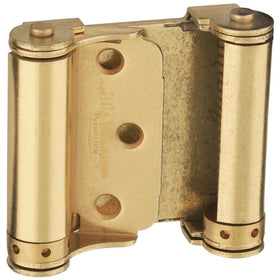 National Hardware N115-303 V127 Double-Acting Spring Hinges in Brass, 3", 2 piece