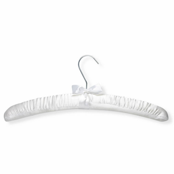 Honey-Can-Do HNG-01228 Unscented Satin Padded Hanger, White, 3-Pack