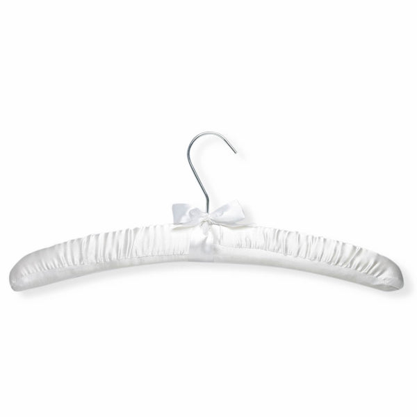 Honey-Can-Do HNG-01228 Unscented Satin Padded Hanger, White, 3-Pack