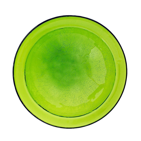 Achla Designs Crackle Glass Bowl, 12-in, Fern Green