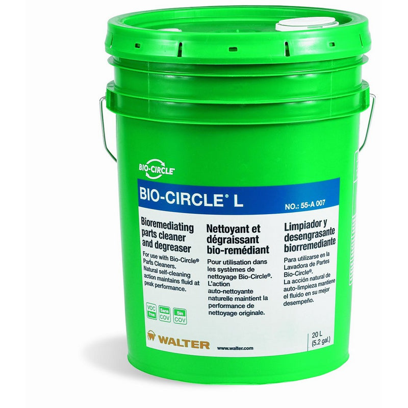 Walter 55A007 Bio-Circle L Industrial Parts Cleaner and Degreaser, 20L Pail