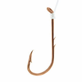Eagle Claw Lake and Stream Bait Holders Snell Hook (Pack of 6), Bronze, Size 10