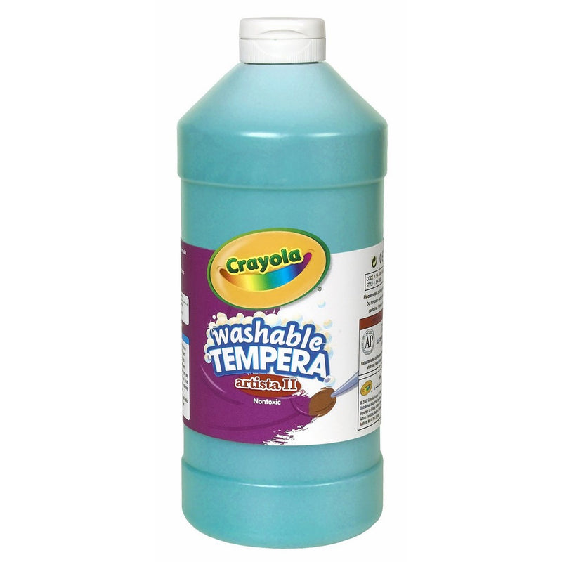 Crayola Turquoise Washable Tempera Paint, 32-Ounce