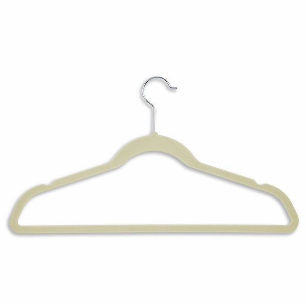 Honey-Can-Do Ultra Thin Non-Slip Velvet Hangers, 50-Pack, Ivory