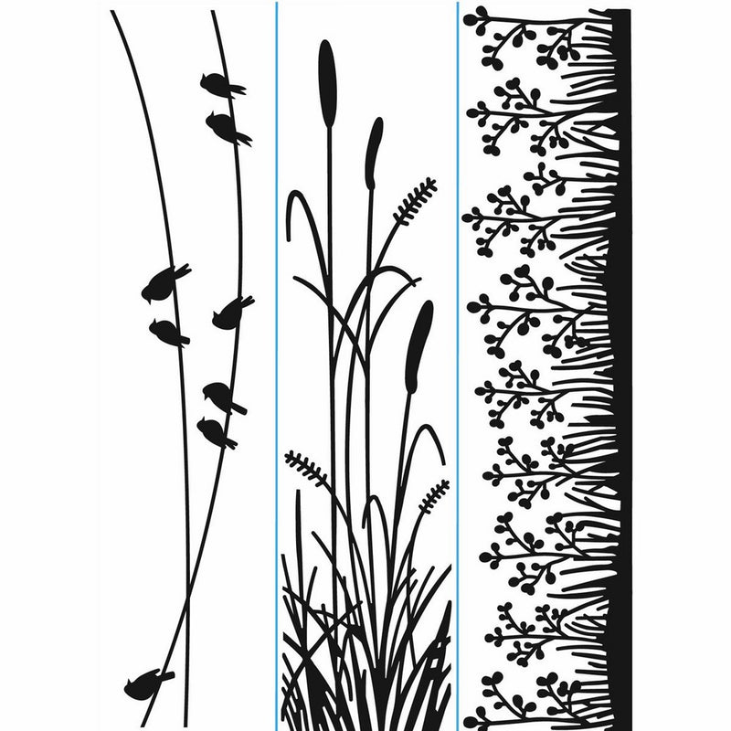 Embossing Folder Borders 1.5"X5.75" 3/Pkg-Nature