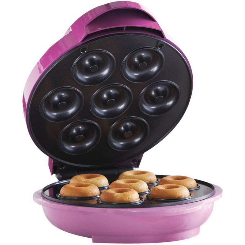 Brentwood TS-250 Non-Stick Mini Donut Maker Machine, Pink