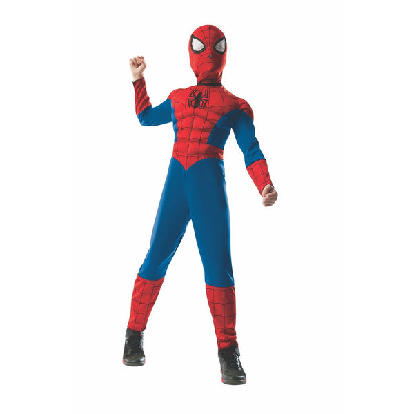 Rubie's Marvel Ultimate Spider-Man 2-in-1 Reversible Spider-Man/Venom Muscle Chest Costume, Child Medium - Medium One Color