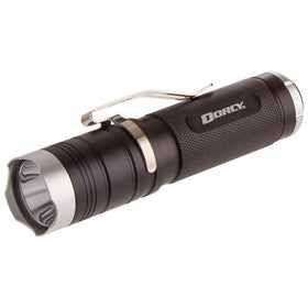 Dorcy 70-Lumen Aluminum Flashlight with TrueSpot Reflector System and Handy Metal Clip, Black (41-4303)