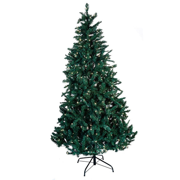 Kurt Adler Pre-Lit Point Pine Christmas Tree, 7-Feet, with 350 Clear Lights