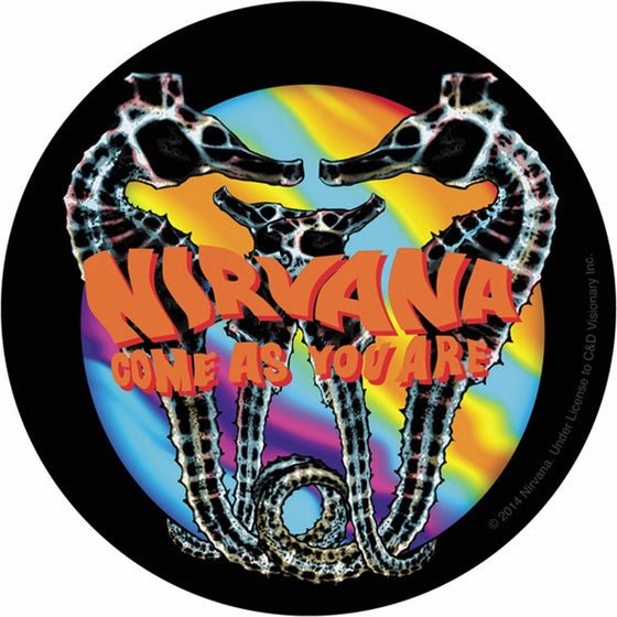 Licenses Products Nirvana Rainbow Seahorse Sticker