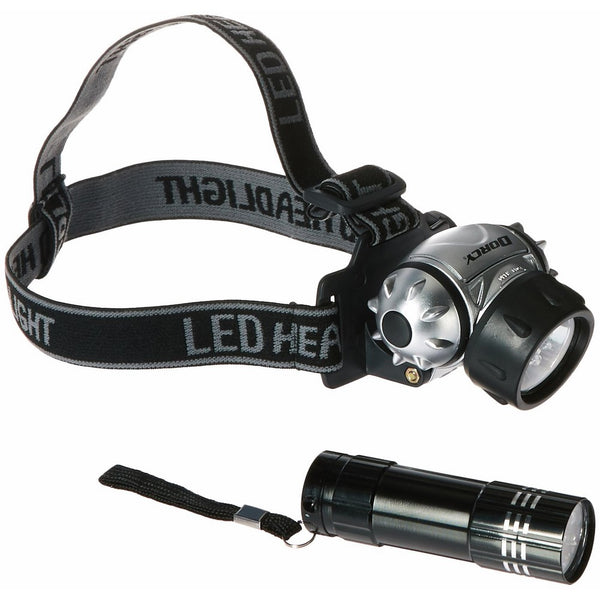 Dorcy 7-LED Headlight and 9 Flashlight Combo, (41-3247)