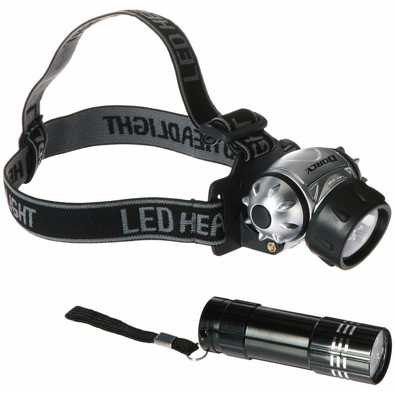 Dorcy 7-LED Headlight and 9 Flashlight Combo, (41-3247)
