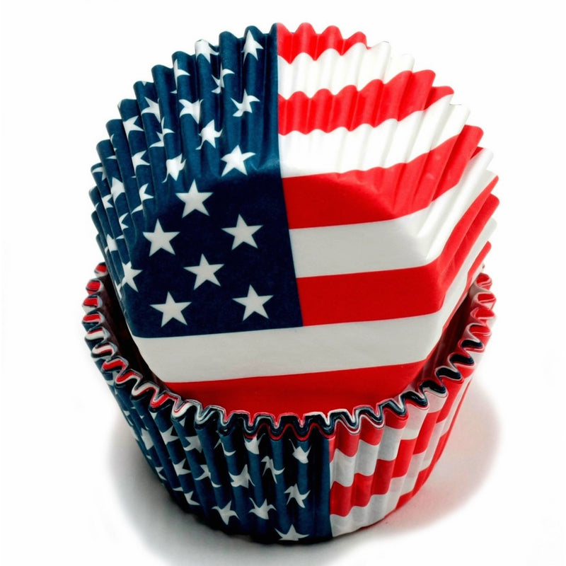 Chef Craft 50 Count Cupcake Liners, American Flag
