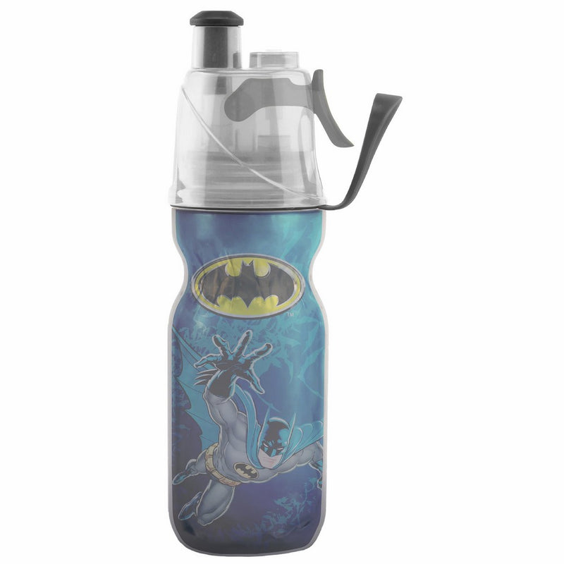 O2COOL Licensed ArcticSqueeze Insulated Mist 'N Sip Squeeze Bottle 12 oz., DC Comic Licensed, Double Wall Insulated Water Bottle, 12oz. Water Bottle, Kids Warner Brothers Products, Misting Water Bottle, Batman